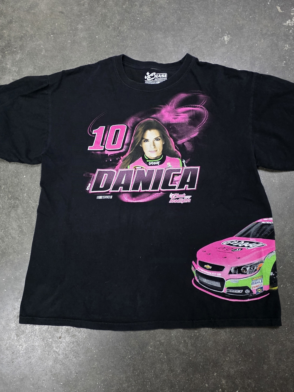 Chase Authentics Stewart Haas Racing Black Tee with Pink Danica Racing Graphic